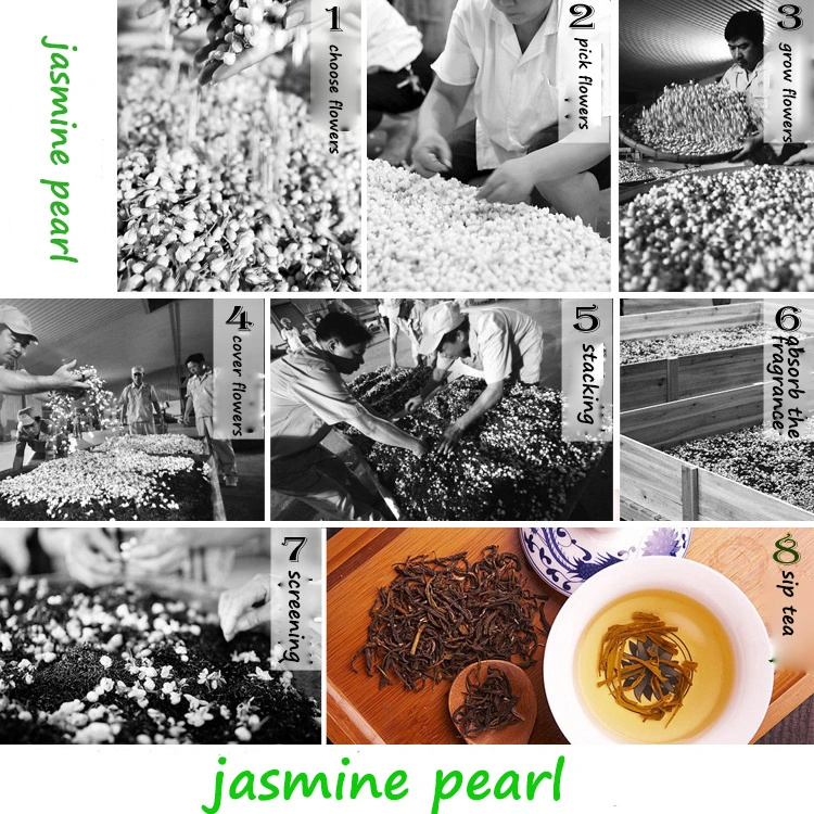 Pure Natural Healthy Antioxidant Sleep-Promoting Aromatic Jasmine Green Tea Organic Flower Tea